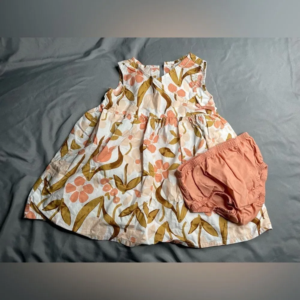 Carter's Green Floral Baby Dress Set